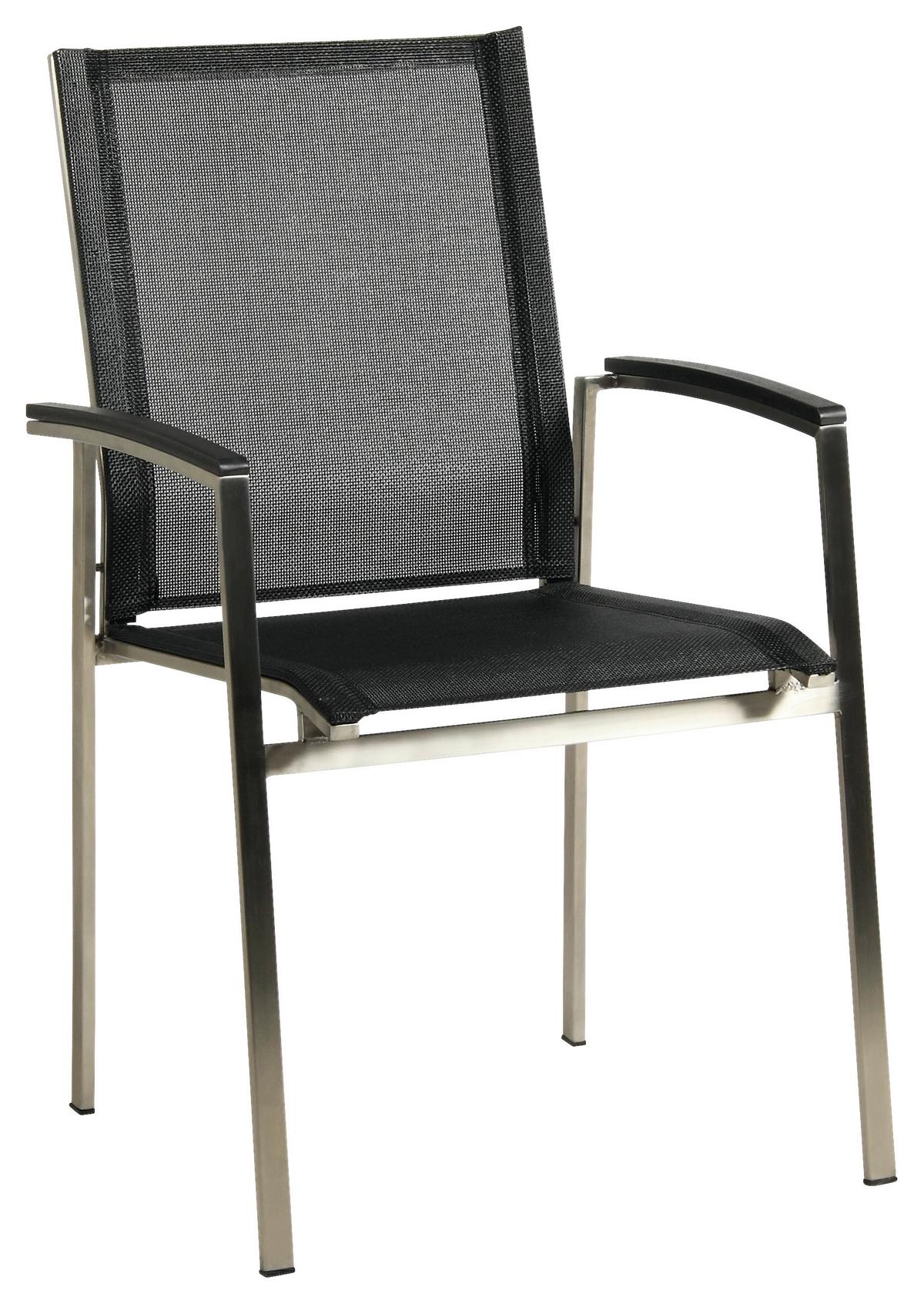Vrtna Garnitura Auris, 6-Delni Set, Siva - barve nerjavečega jekla/siva, Basics, kovina/umetna masa (180+68/98/74cm) - Acamp