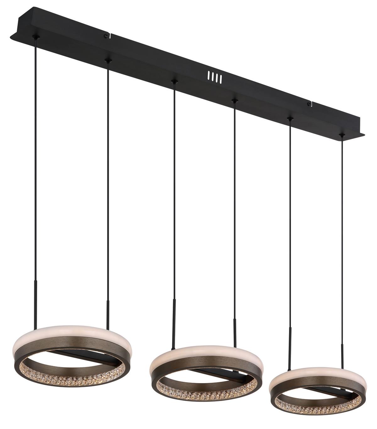 LED-HÄNGELEUCHTE 67179H2 DELLA - Klar/Weiss, Design, Kunststoff/Metall (82/20,6/150cm) - Globo