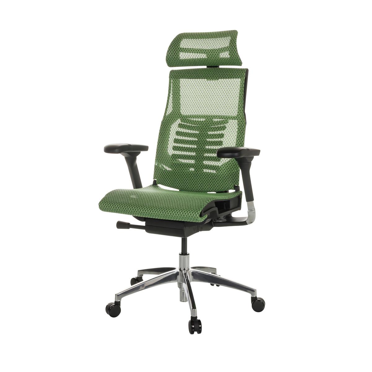 Pisarniški Stol Dynafit Ii, Zelena - srebrne barve/zelena, Basics, kovina/umetna masa (67/119-135/60cm) - MID.YOU
