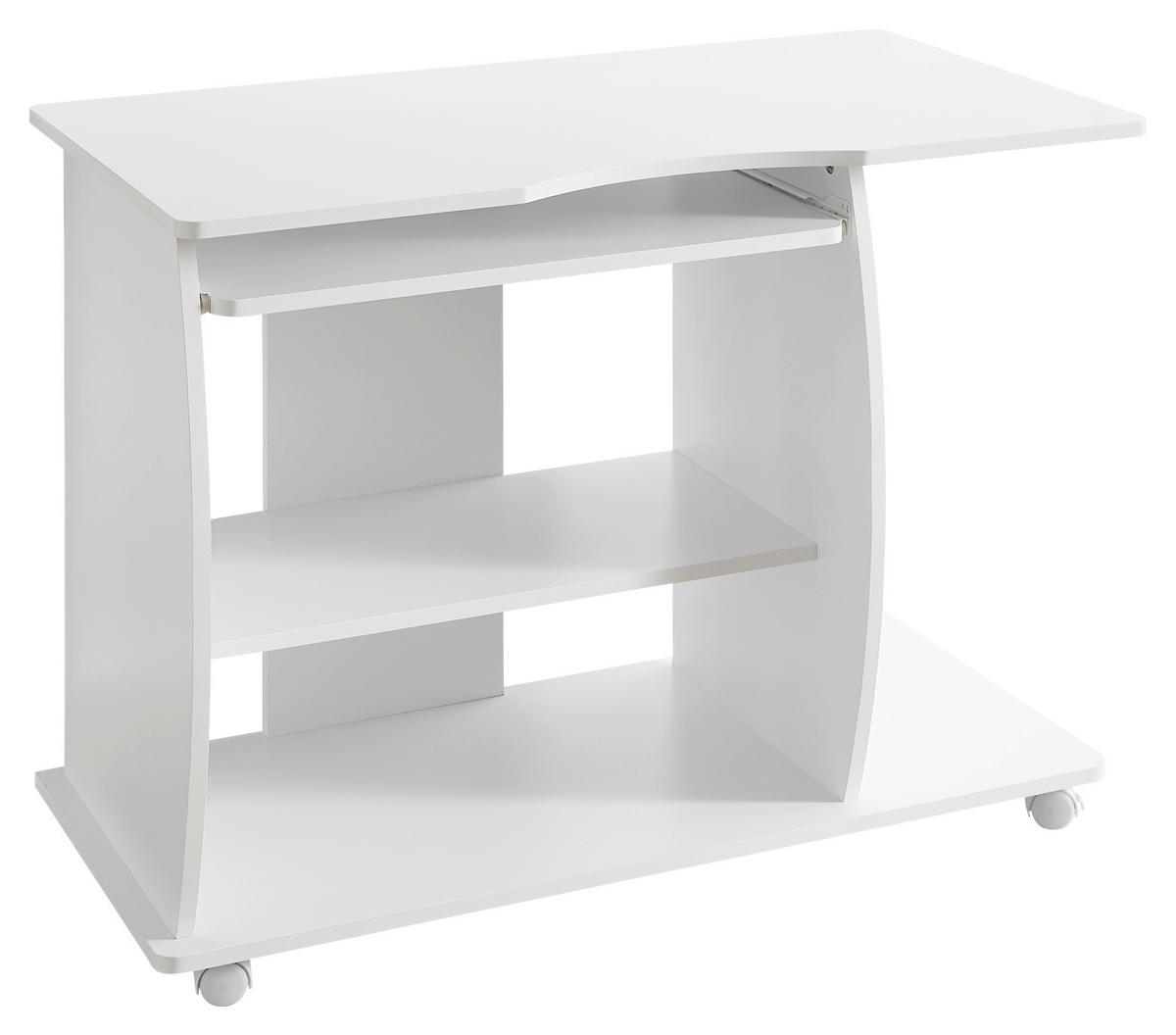 Računalniška Miza Diana - bela, Konvencionalno, umetna masa/leseni material (50/90/71cm) - MID.YOU