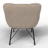 FÅTÖLJ ROBIN - beige/svart, Modern, metall/textil (72/78/81cm) - Bessagi Home