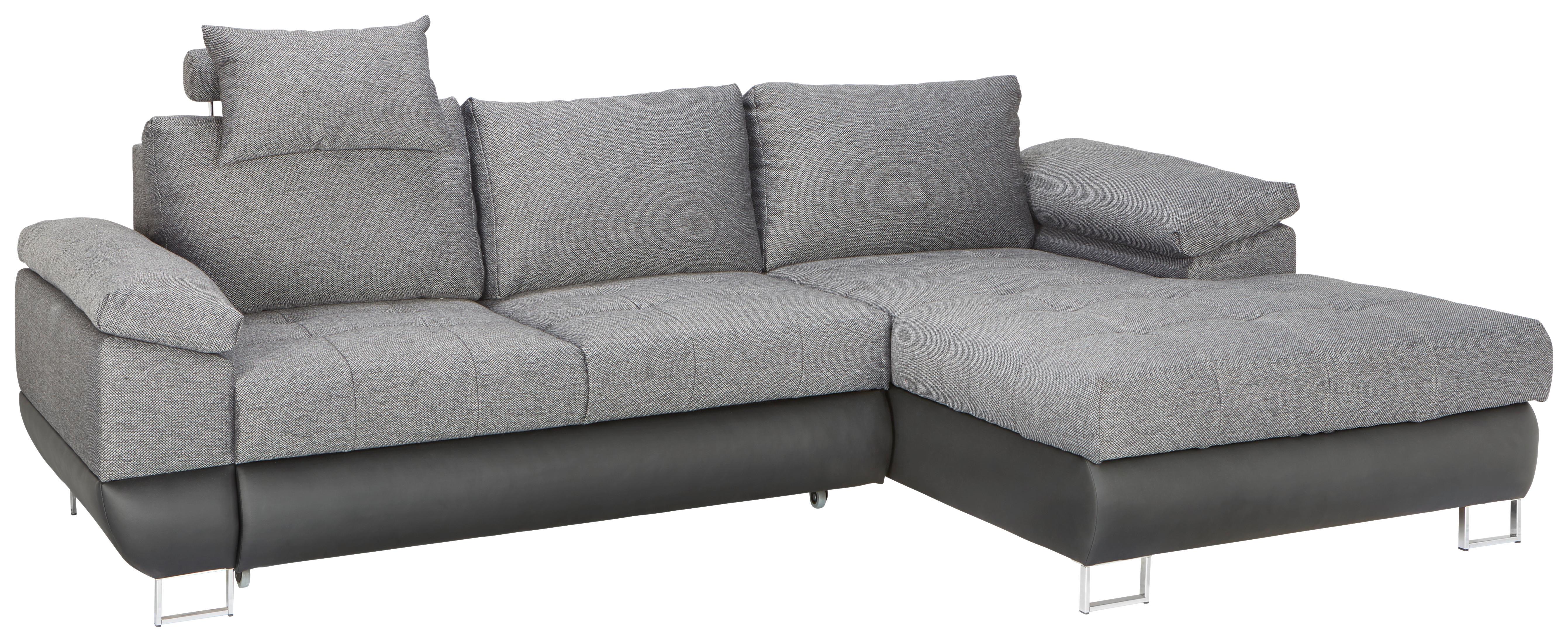 Sedežna Garnitura Focus - temno siva/siva, Moderno, umetna masa/tekstil (268/91/170cm) - Modern Living
