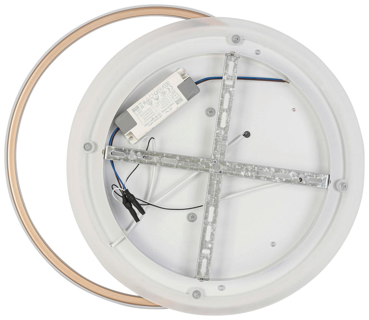 Stropna Led-svetilka Kitkol - črna/bela, Moderno, kovina/umetna masa (48/40/6cm) - Mömax