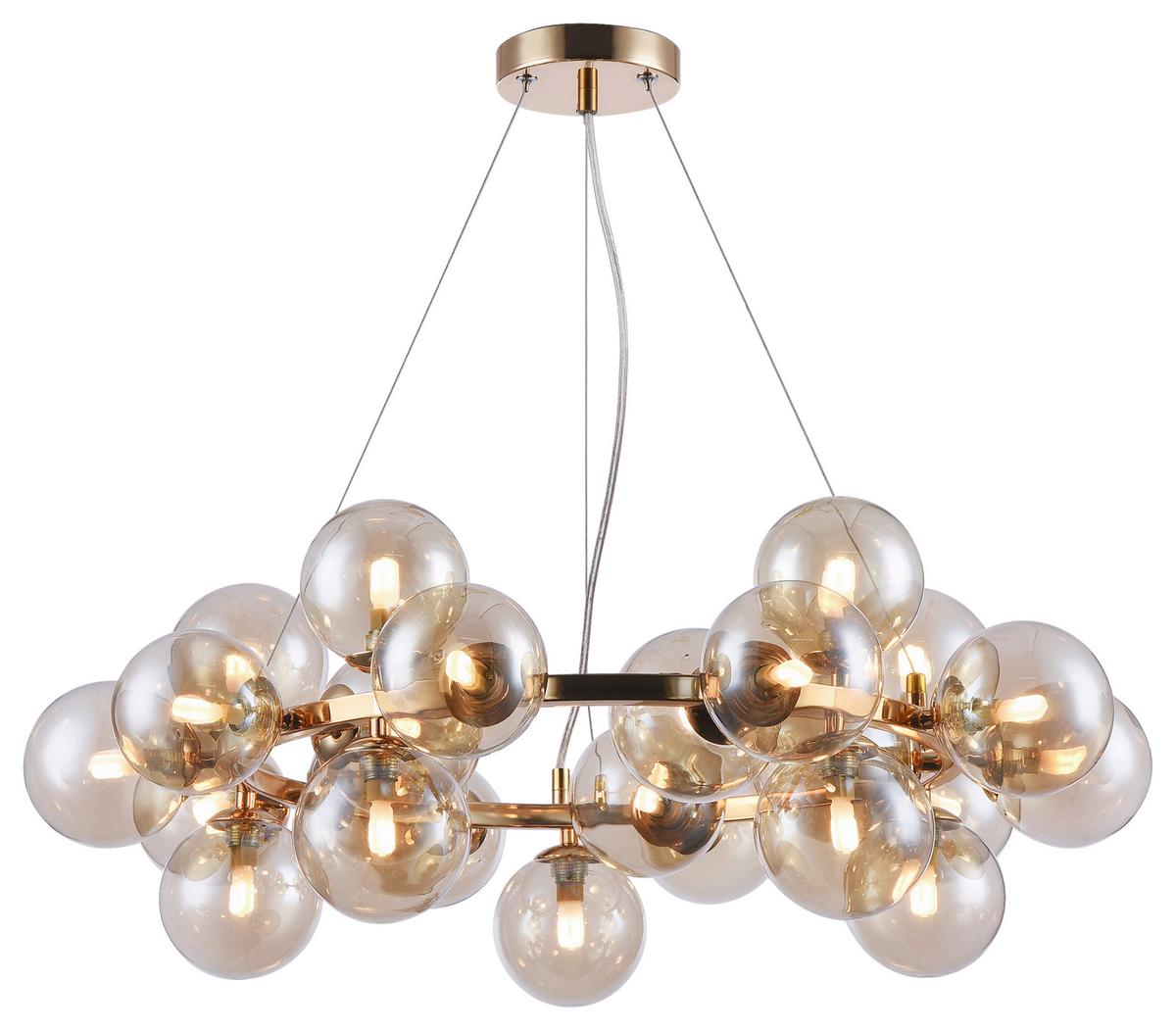 Pendelleuchte Dallas Goldfarben max. 28 Watt - Goldfarben, Trend, Glas/Metall (69/23,8/69cm) - MAYTONI