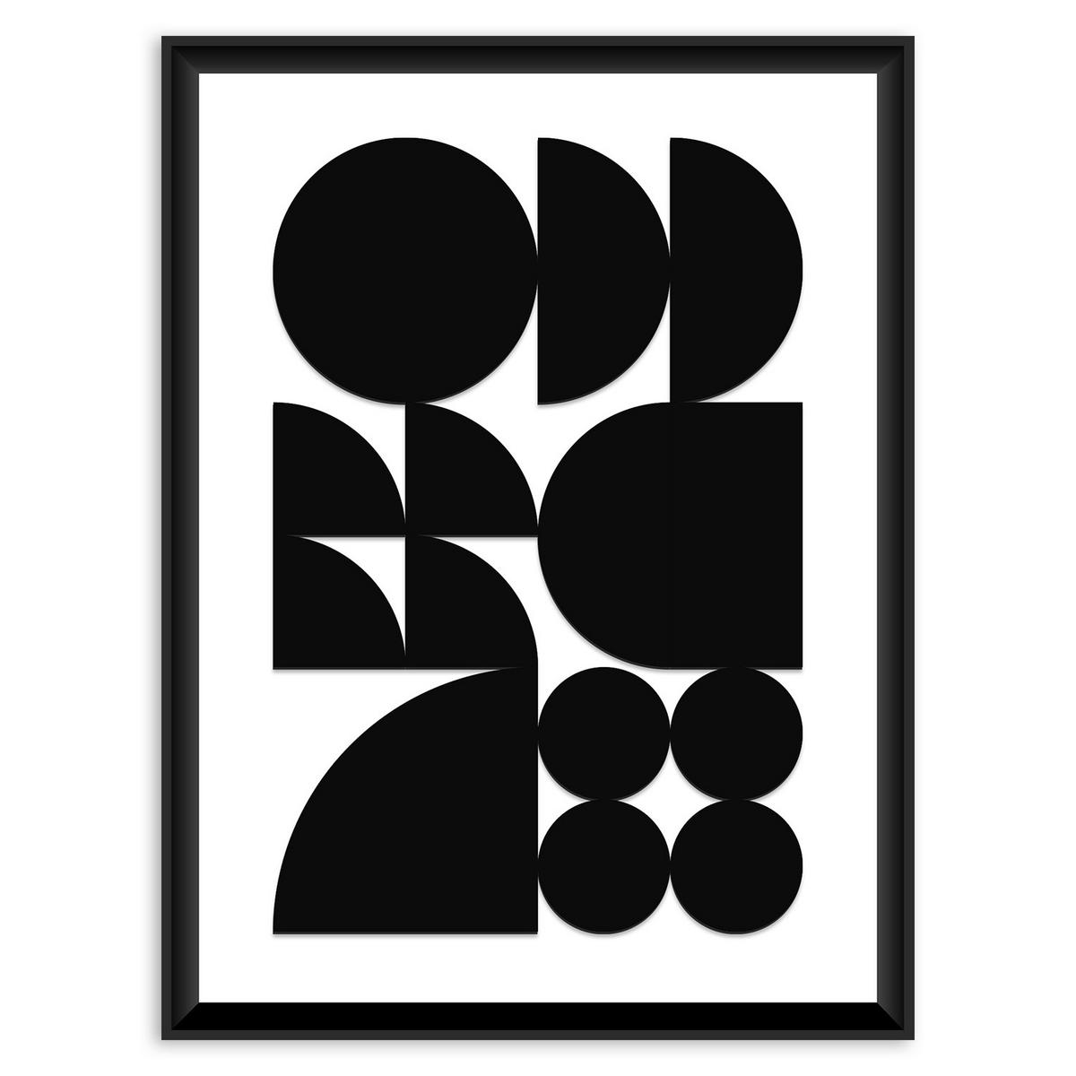 Bild Nero Schwarz/Weiß ca. 30x40cm - Schwarz/Weiß, Holzwerkstoff/Papier (30/40cm) - Modern Living