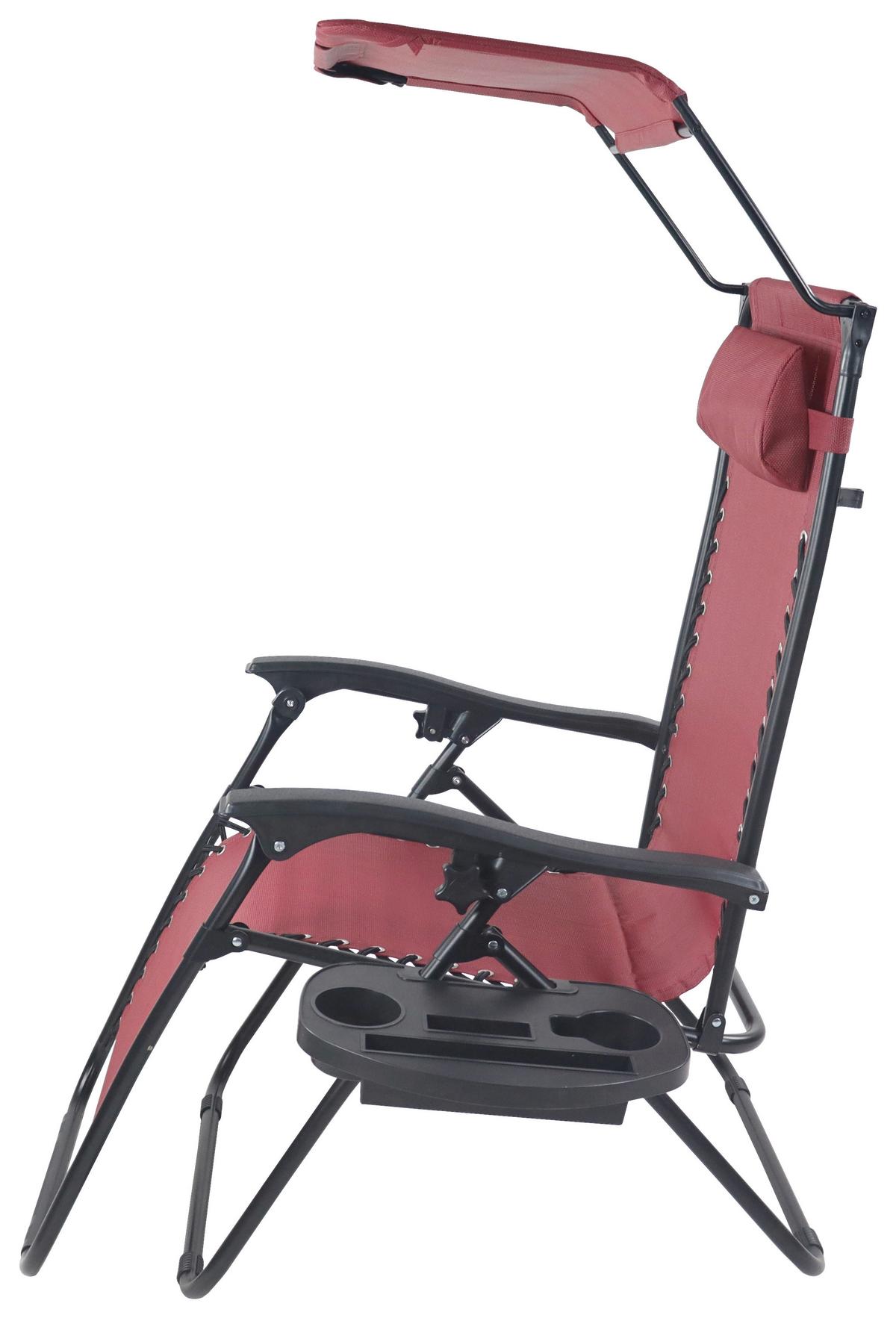 GARTENLIEGE MALTOSA XL - Rot, Modern, Textil/Metall (51/133/91cm) - Gardenson