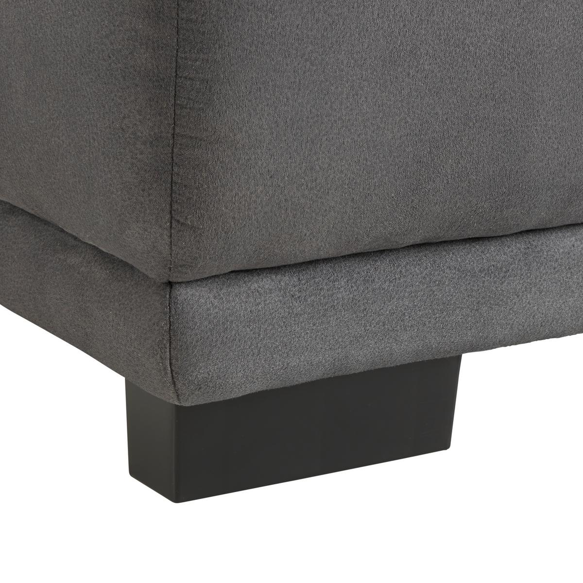 Ecksofa in Grau - Schwarz/Grau, Modern, Holz/Holzwerkstoff (283/100/206cm) - Premium Living