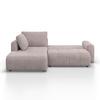 ECKSOFA GIA - Hellgrau/Schwarz, MODERN, Holz/Kunststoff (261/197cm) - Bessagi Home