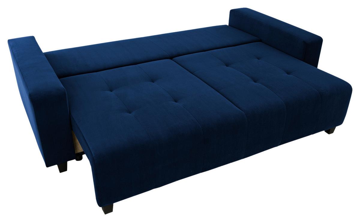 Canapea Bigsofa LILY - albastru, Trend, lemn/metal (240/119cm) - Luca Bessoni