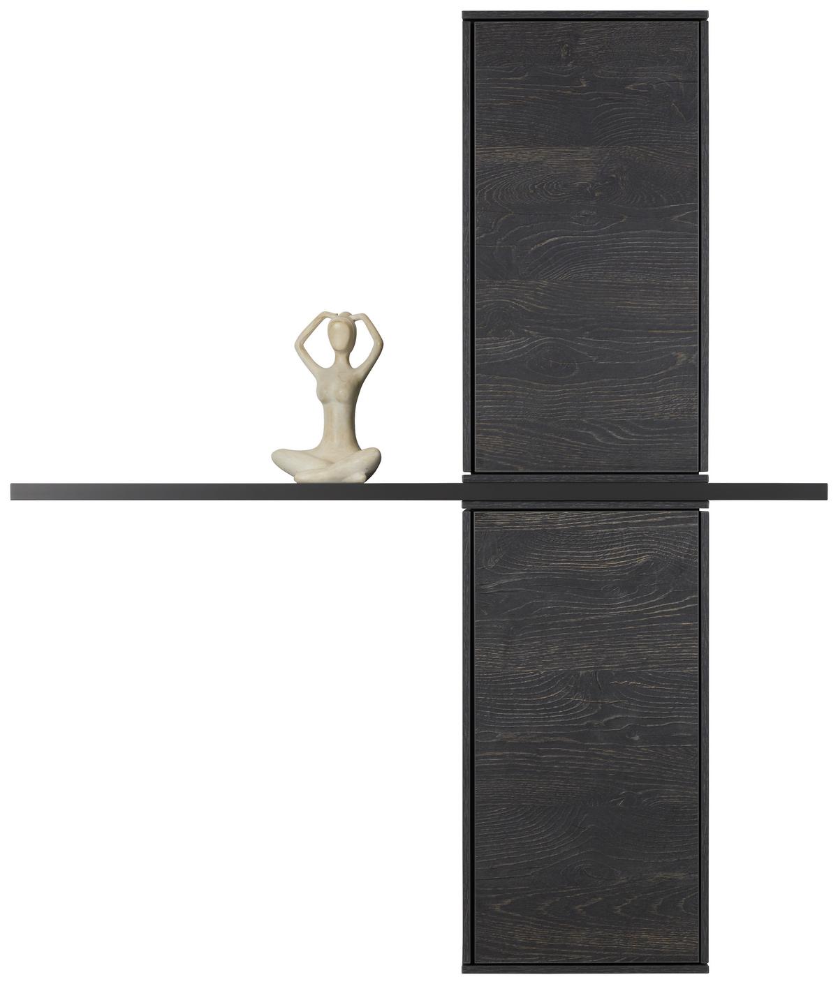 Hängeelement Aarhus in Anthrazit - Anthrazit/Schwarz, MODERN, Holzwerkstoff/Metall (38/73/37cm) - Premium Living