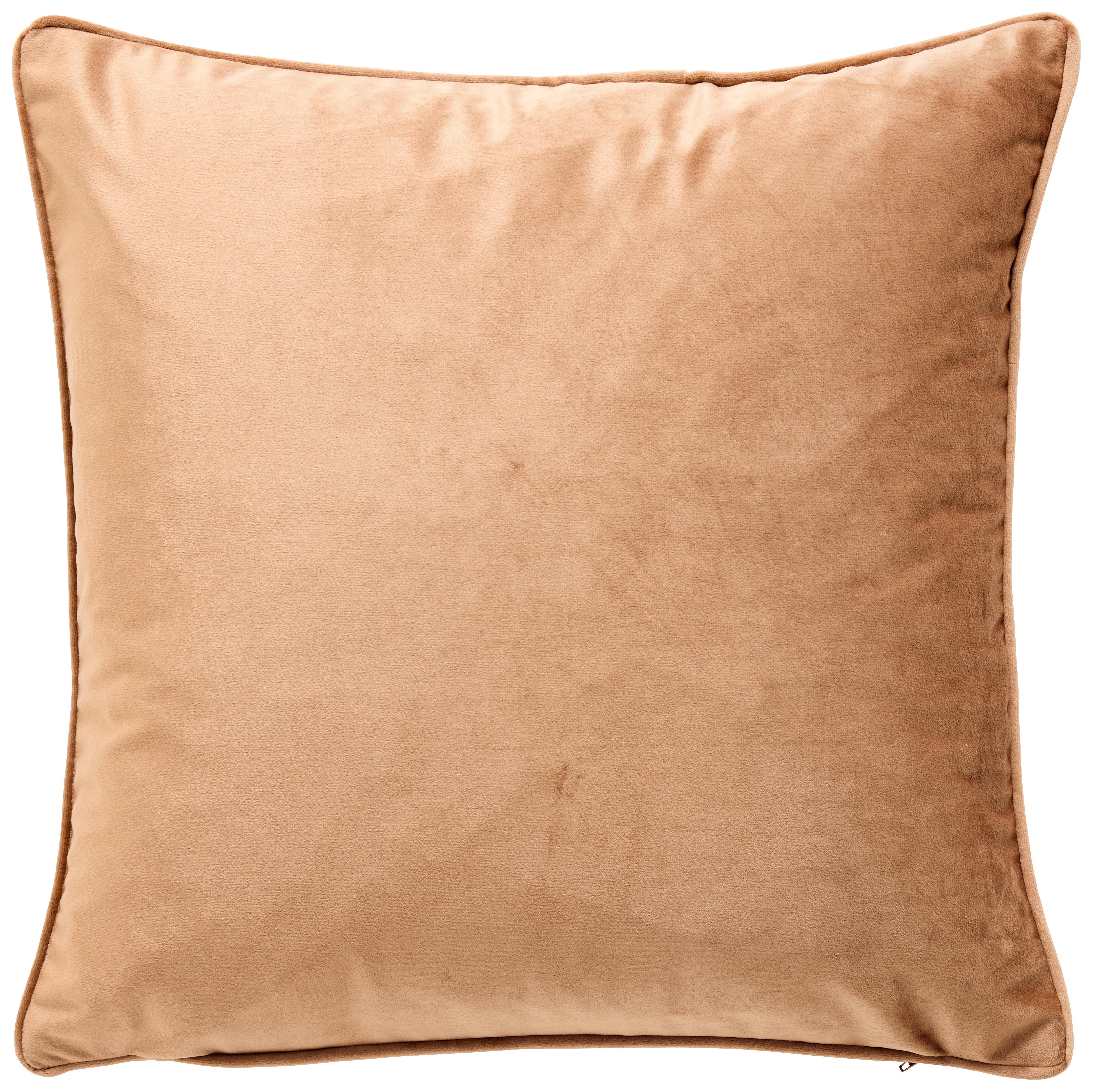 Zierkissen Viola Schoko ca. 45x45cm - Braun, KONVENTIONELL, Textil (45/45cm) - Premium Living