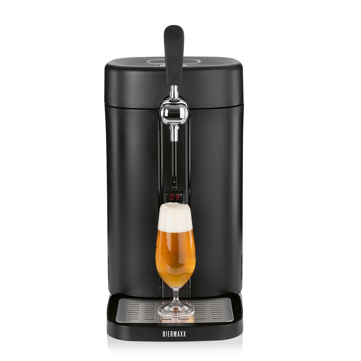 MASZYNA DO NALEWANIA PIWA BIER MAXX - kolor srebrny/czarny, Basics, tworzywo sztuczne (26,4/41/52,6cm)
