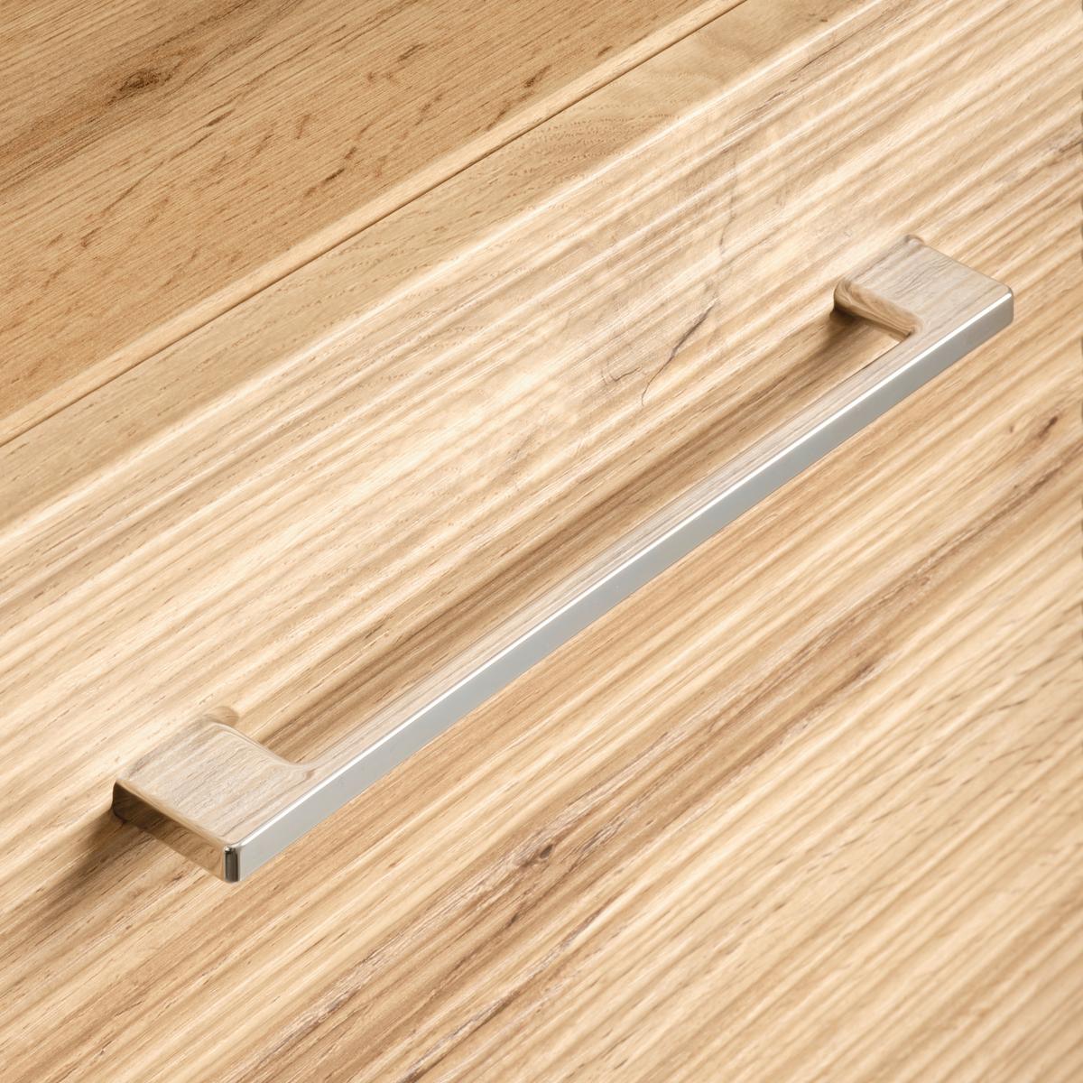 Visoki Element Float - boje hrasta/boje kroma, Moderno, drvni materijal/metal (35/194/33cm) - Premium Living