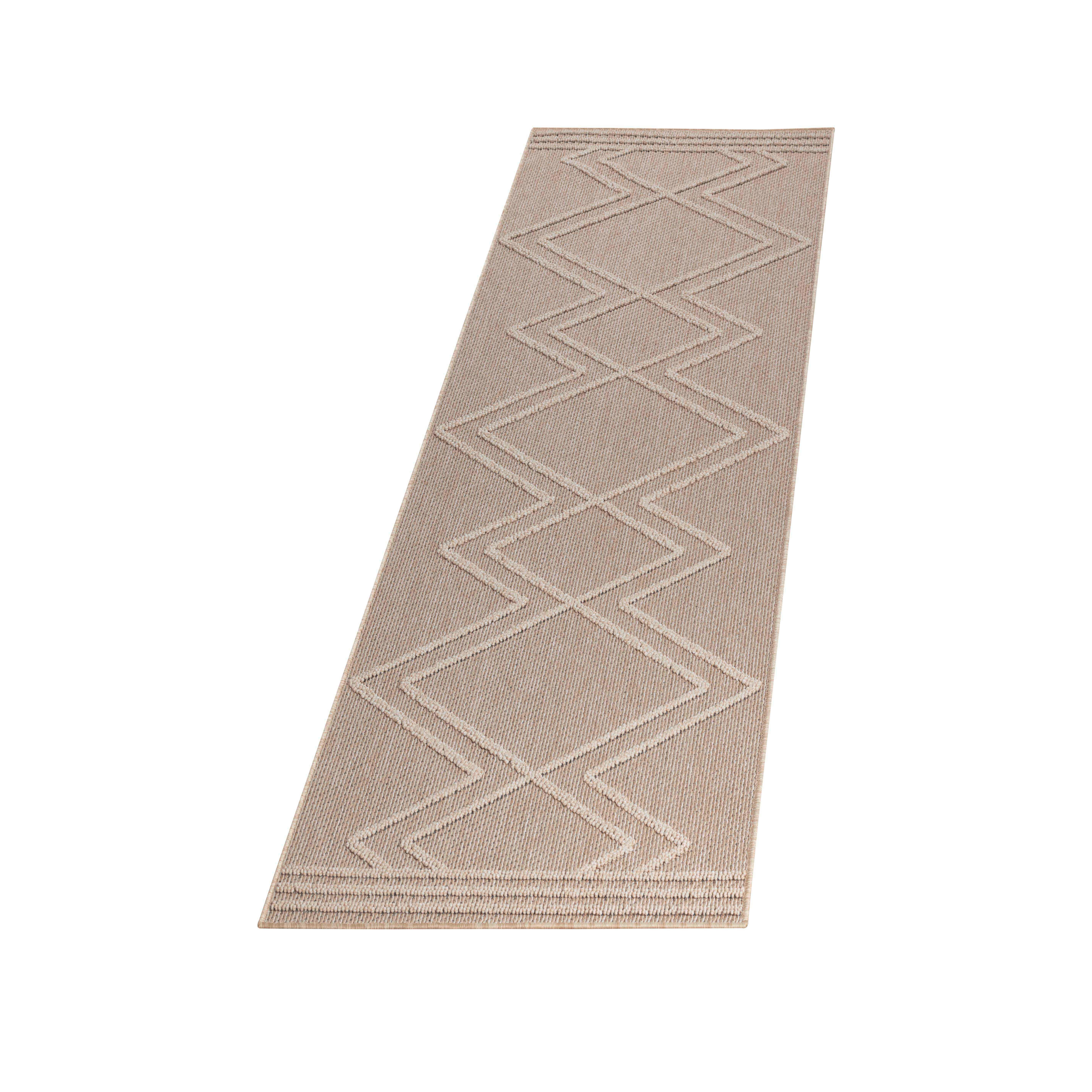 Outdoorteppich Patara Beige ca. 80x250cm - Beige, Design, Textil (80/250cm) - Novel