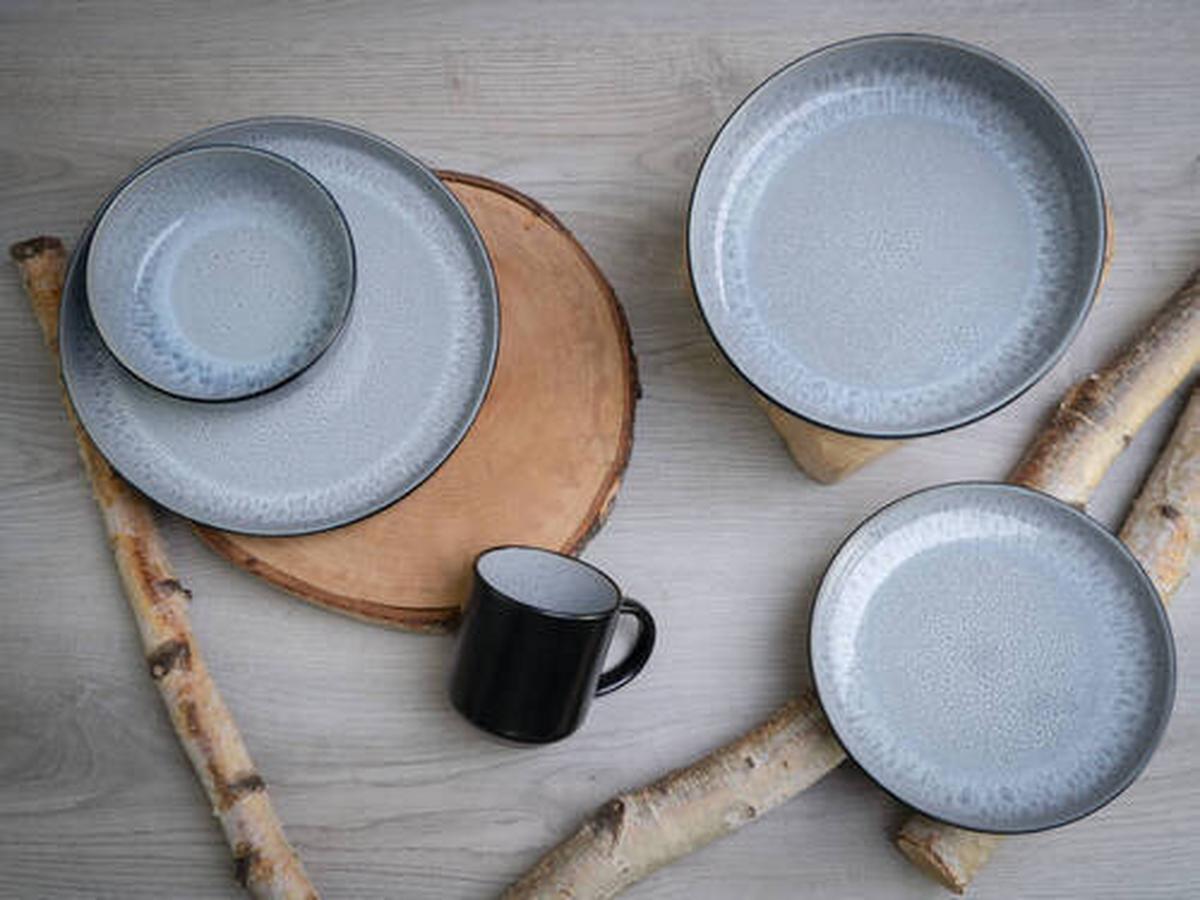 Kombinirani Servis Nordic Fjord Frost, 10-Delni - svetlo siva, Trend, keramika - Creatable