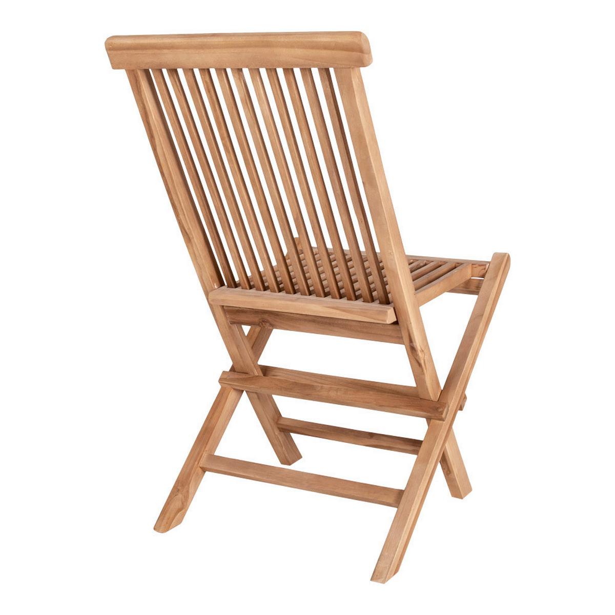 Gartenstuhl-Set Teak klappbar 2er-Set - Teakfarben, MODERN, Holz (46/89/62cm) - Gardenson