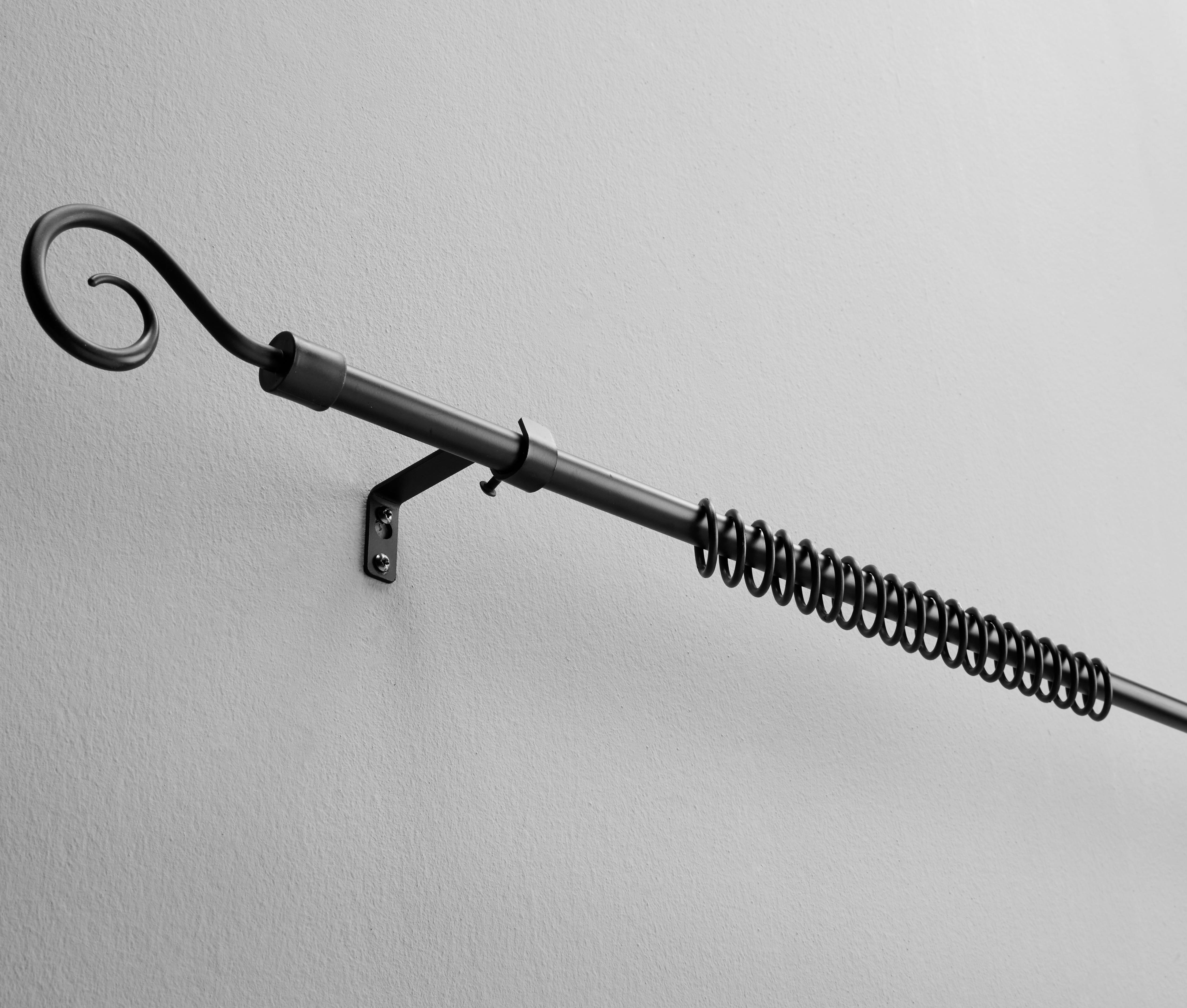 Set Za Drog Za Zavese Black Night -Based- - črna, kovina/umetna masa (130-240cm) - Based