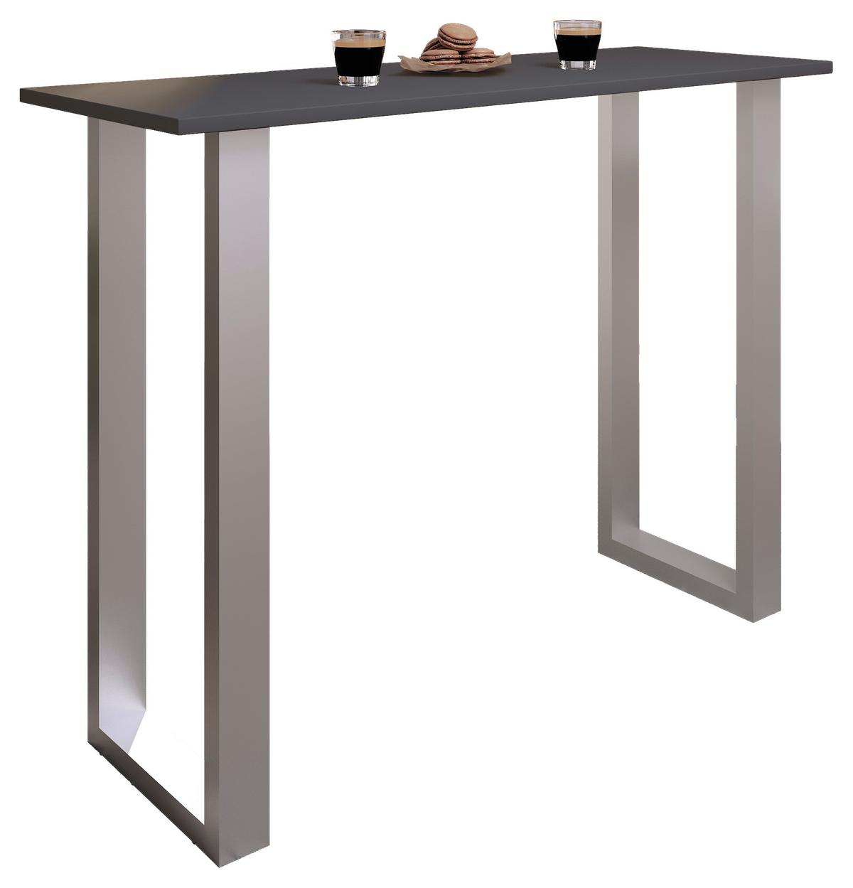 BARTISCH XONA B 140X50 - Anthrazit/Silberfarben, Konventionell, Holzwerkstoff/Metall (140/102/50cm)
