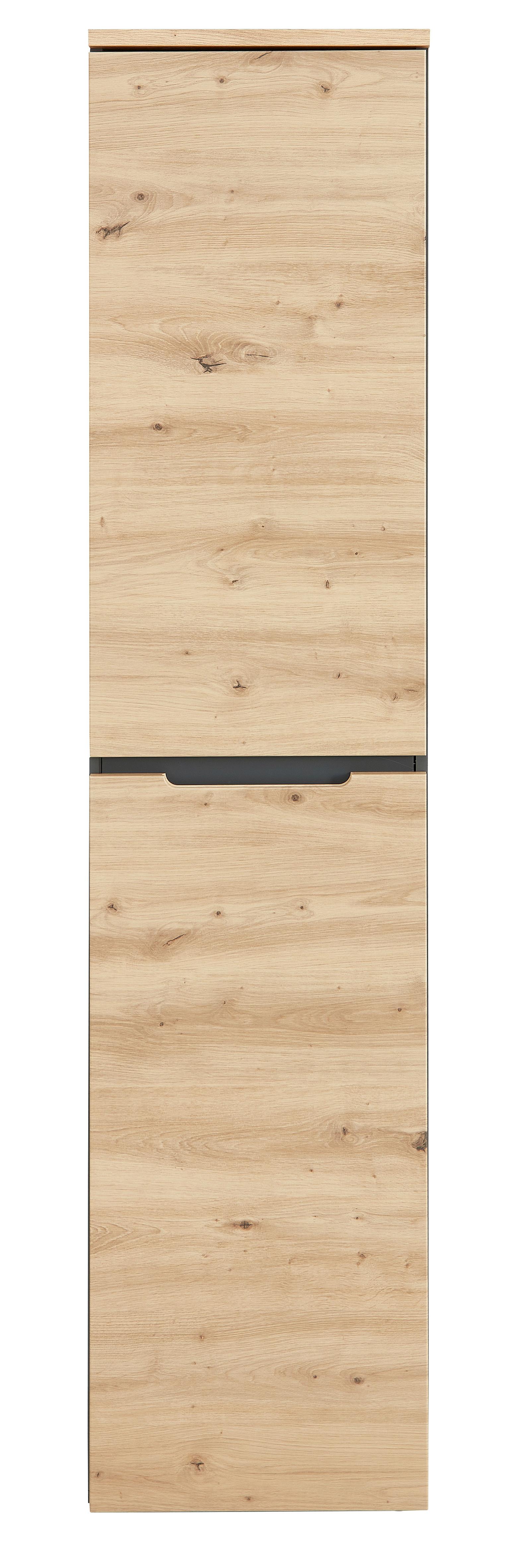 Regalkombination Memphis in Eiche Artisan/Graphitfarben - Graphitfarben/Eiche Artisan, Modern, Holzwerkstoff (45/197/38cm) - Premium Living