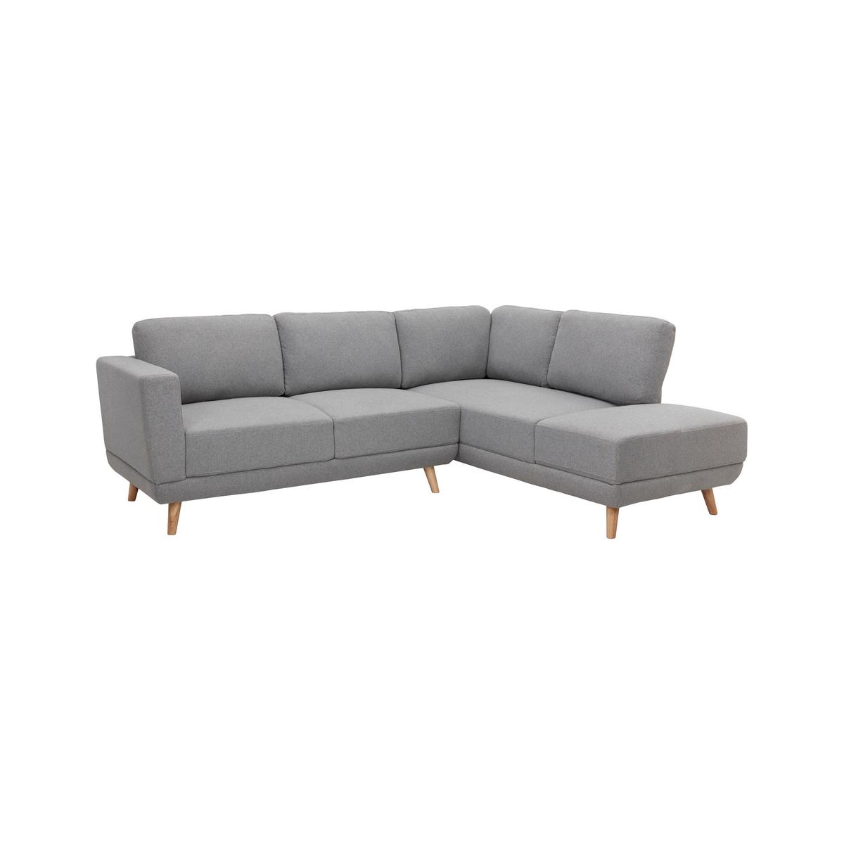 canapé d'angle KYLE - Naturfarben/Grau, Modern, Holz/Textil (242/88/189cm) - Bessagi Home