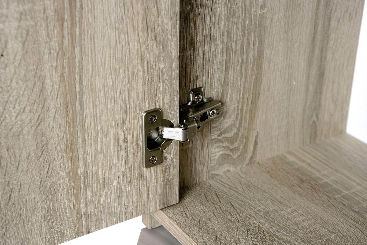 Kommode Eboli Weiß/Eiche - Weiß/Sonoma Eiche, Basics, Holzwerkstoff/Kunststoff (77/77/30cm) - MID.YOU