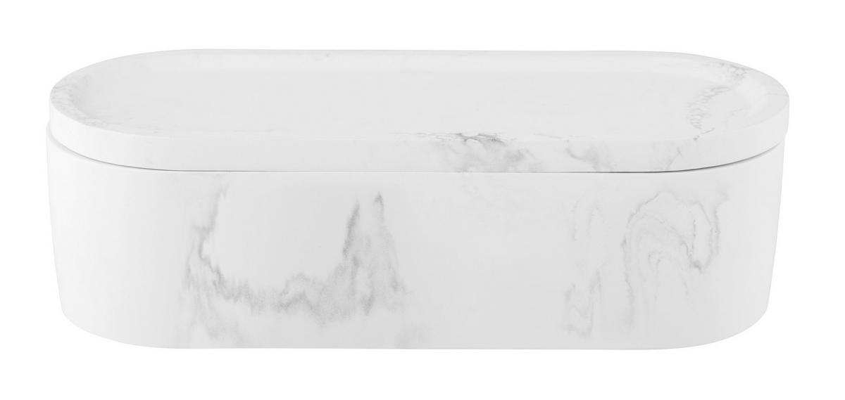 POJEMNIK KOSMETYCZNY BALATRO - biały, Konventionell, kamień (20/6/8cm) - Schöner Wohnen
