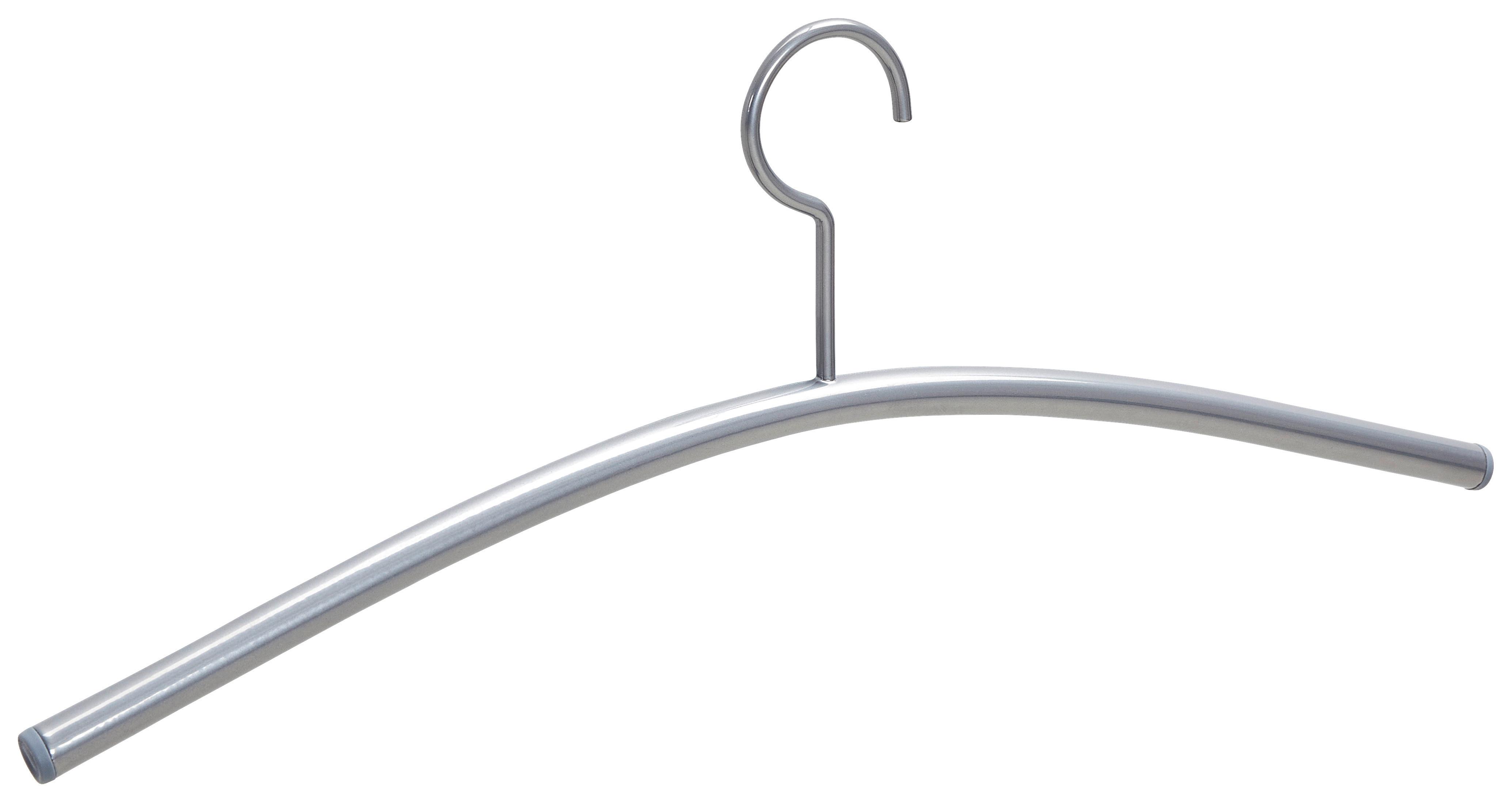 WIESZAK NA UBRANIA KENT - kolor aluminiowy, Basics, metal (45/15/1cm) - Boxxx