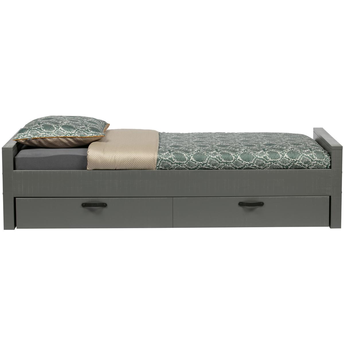 Bett Morris Grau ca. 90x200 cm - Grau, Design, Holz (90/200cm) - Livetastic