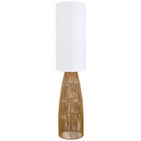 Stehleuchte Holzu Braun/Weiß max. 25 Watt - Schwarz/Braun, MODERN, Papier/Textil (30/135cm)