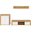 Regal Za Dnevni Boravak Jam - bijela/srebrne boje, Design, drvni materijal/plastika (255/159/35cm) - Modern Living