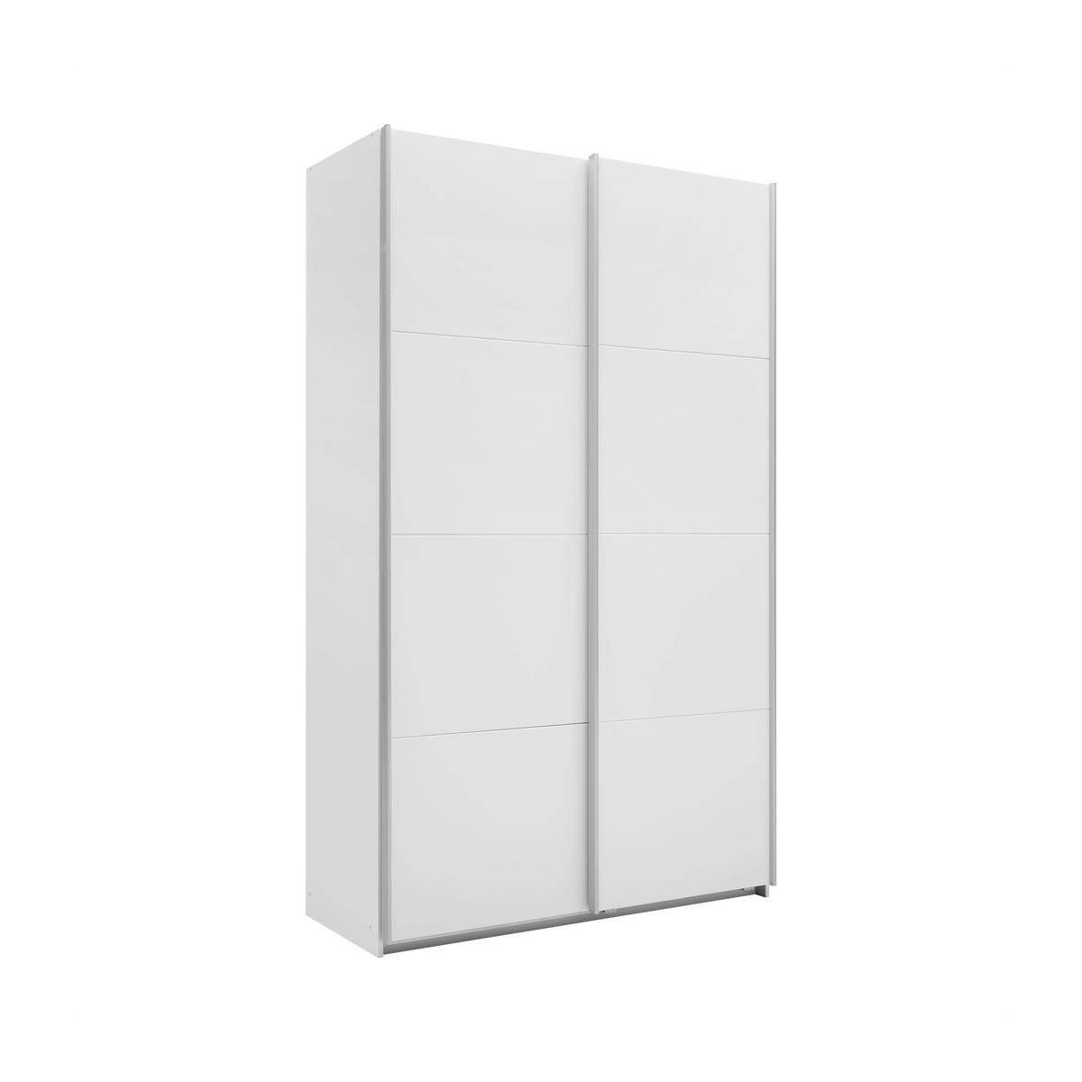 Ormar S Kliznim Vratima Quadra - bijela/boje aluminija, Konvencionalno, drvni materijal/metal (136/229/57cm) - Modern Living