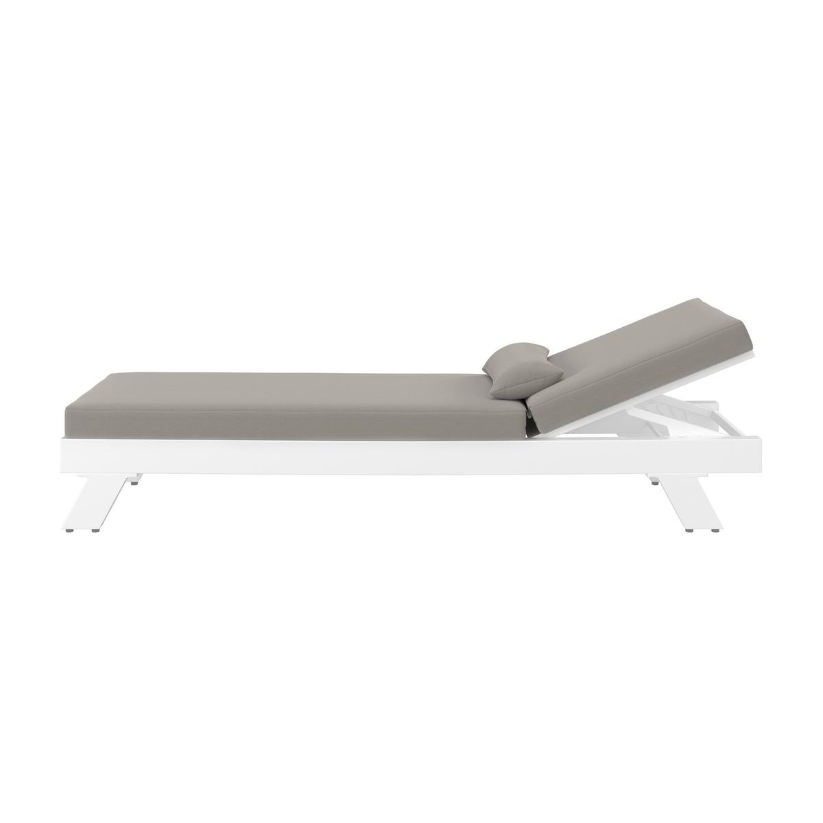 GARTENLIEGE SUSA - Hellgrau, Modern, Textil/Metall (200/64/40cm) - Bessagi Garden