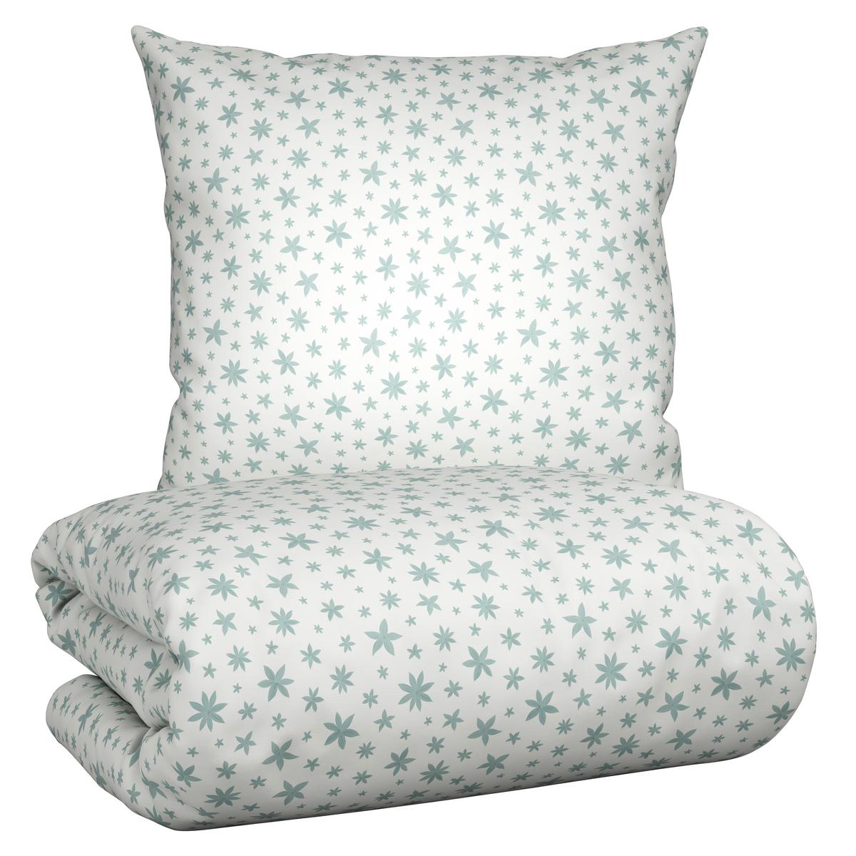 Bettwäsche Anise Weiß/Mintgrün ca. 135x200cm - Weiß/Mintgrün, Textil (135/200cm) - Modern Living