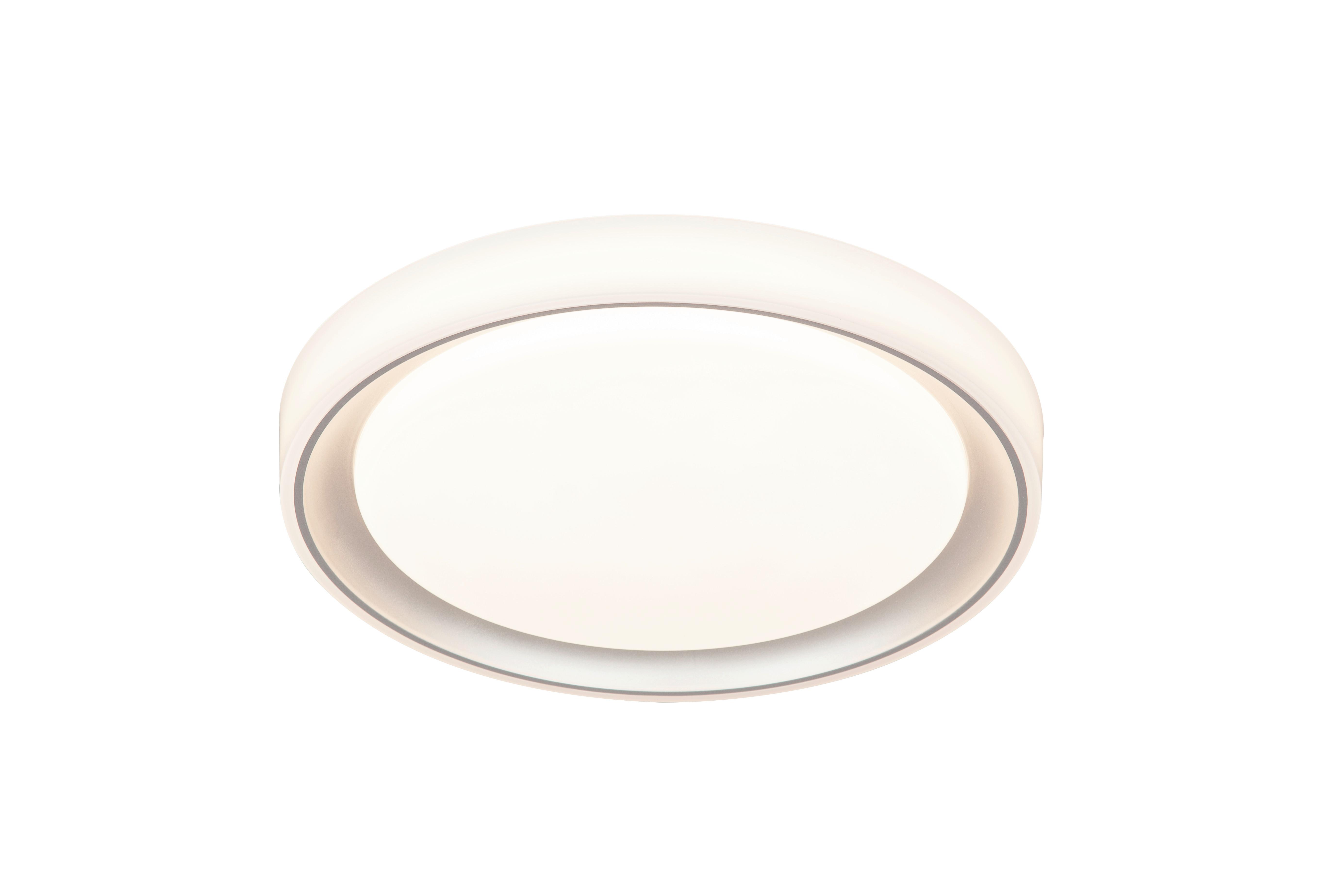 LAMPA SUFITOWA LED ROCHESTER *SBN* - biały, Basics, tworzywo sztuczne/metal (40/7,53cm) - Novel