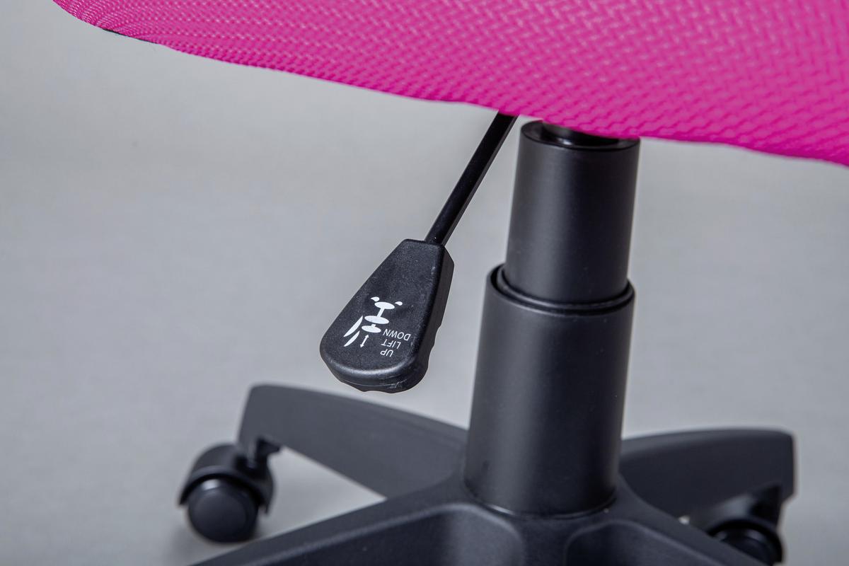 Jungenddrehstuhl Jessi Pink - Pink/Schwarz, Basics, Kunststoff/Textil (52/94(103)/56cm) - MID.YOU