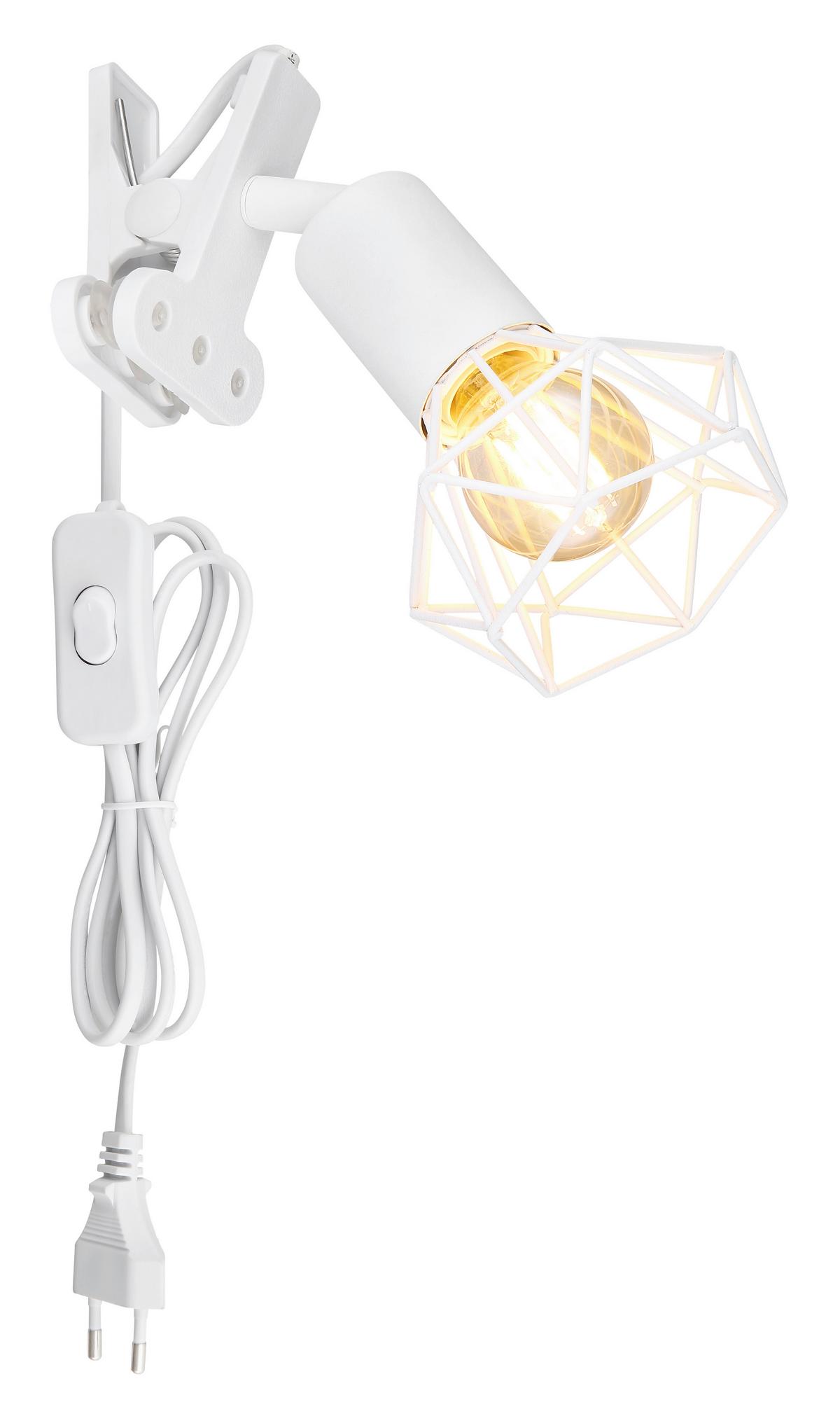 Klemmleuchte Xara 1 max. 40 Watt - Weiß, Basics, Metall (13/9,2/18,8cm) - Globo