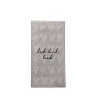 Taschentuch Lieb I Motiv: Herz - Schwarz/Grau, KONVENTIONELL, Papier (10,5/5,3/2,2cm) - Modern Living