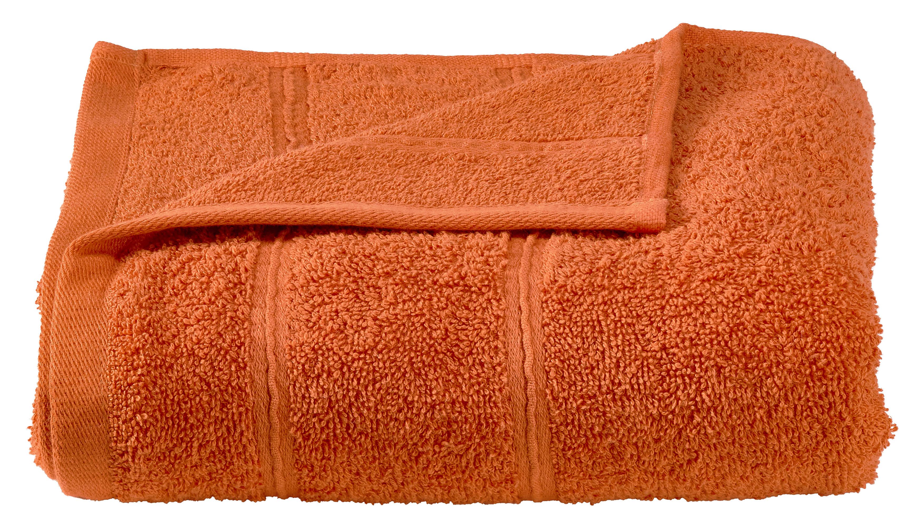 Handtuch Melanie in Terra Cotta ca. 50x100cm - Terracotta, Textil (50/100cm) - Modern Living