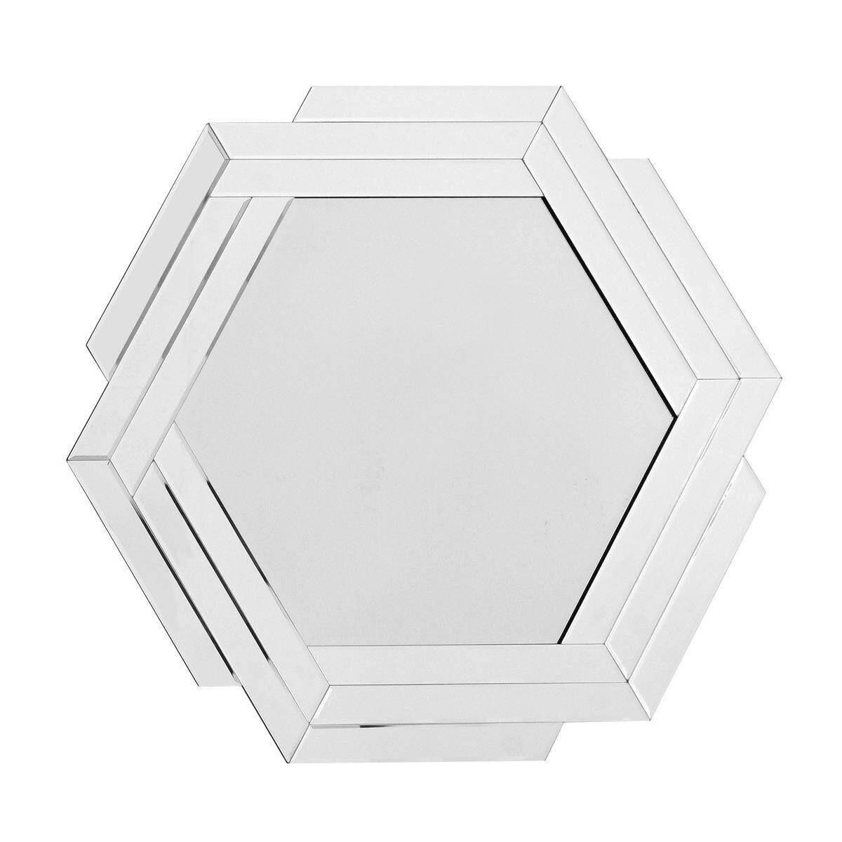 LUSTRO ŚCIENNE WDVEF - kolor srebrny, Basics, metal/szkło (80/85/1.6cm)