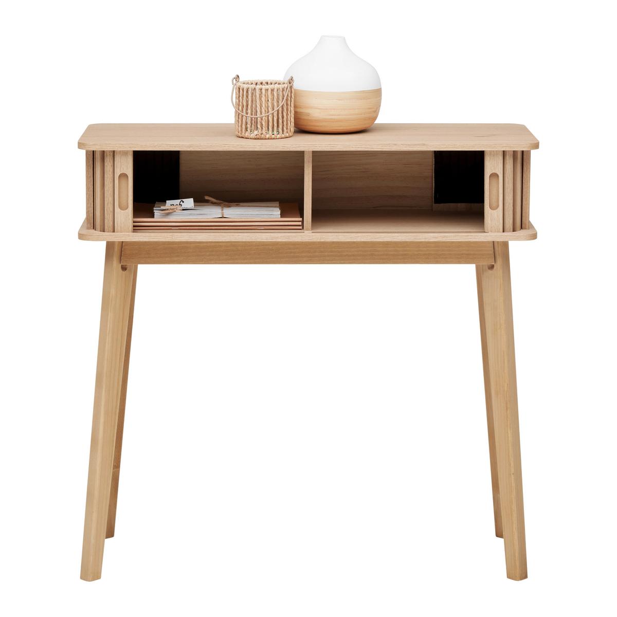 Konzola Skandy - prirodne boje, Moderno, drvni materijal/drvo (80/78/30cm) - Premium Living