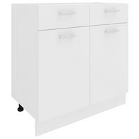 Kuhinjska Spodnja Omarica Esilo, Bela - bela/barve aluminija, Konvencionalno, kovina/leseni material (80/82/46cm) - MID.YOU