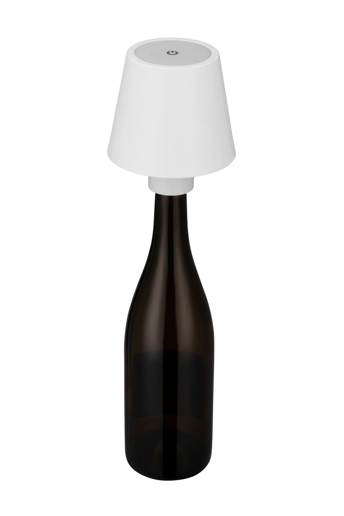 LAMPA STOŁOWA Z AKUMULATOREM BOTTLE - biały, Trend, metal (11/12,2cm) - Novel