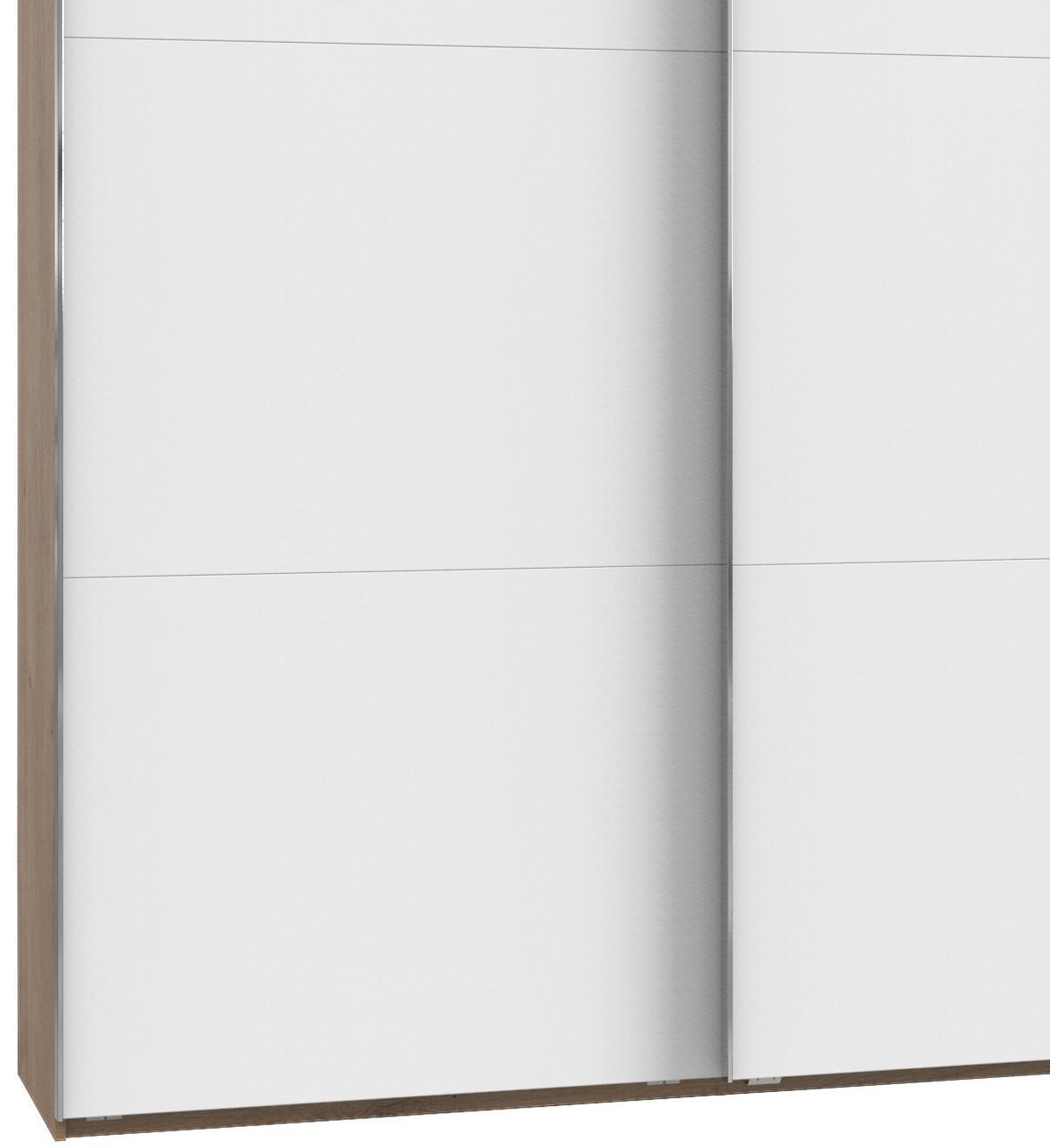 Ormar S Kliznim Vratima Level 36a - bijela/boje hrasta, Basics, drvni materijal/metal (350/216/65cm) - Modern Living