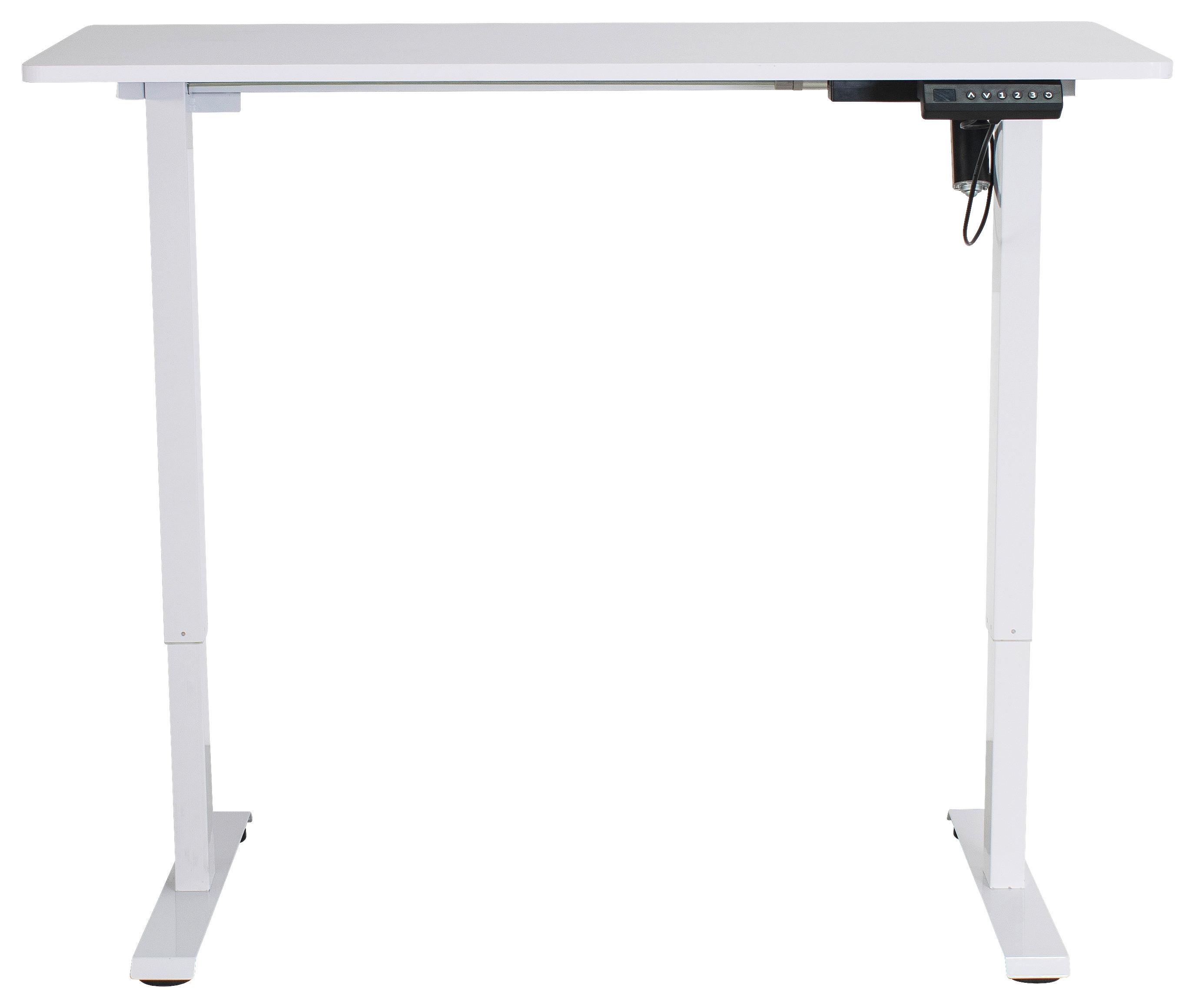 Masa de scris EMIL 2 - alb, Modern, metal/material pe bază de lemn (120/118/60cm) - Modern Living