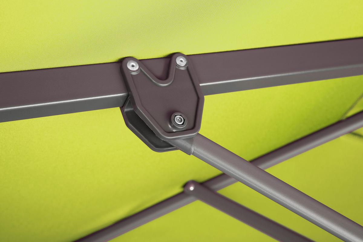 Ampelschirm Rhodos Junior ca.338x239x270cm Grün - Anthrazit/Grün, Basics, Textil/Metall (338/239/270cm) - Schneider