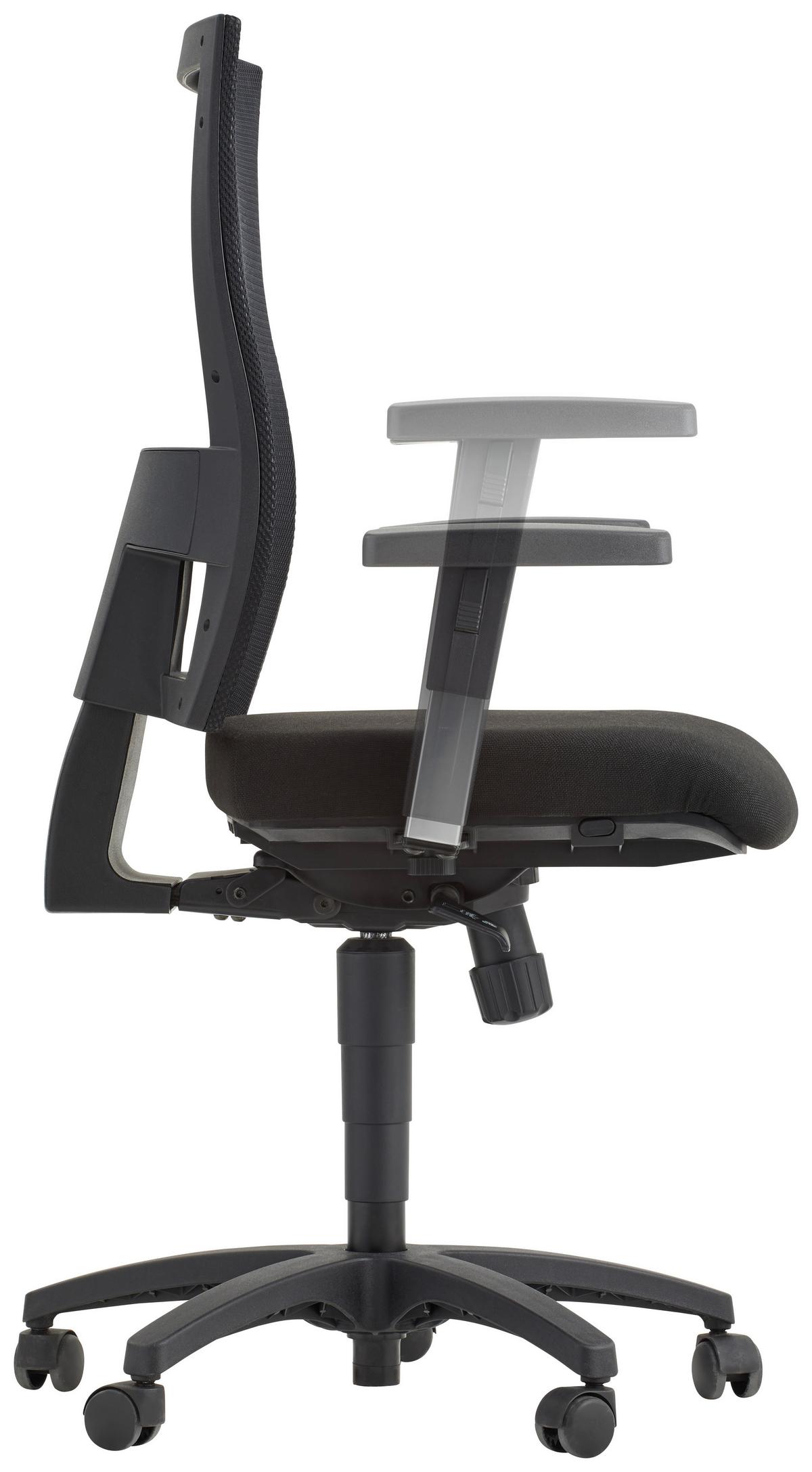 KRZESŁO OBROTOWE X-PANDER PLUS - czarny, Design, tworzywo sztuczne/tkanina (48/96-114/48cm) - Topstar