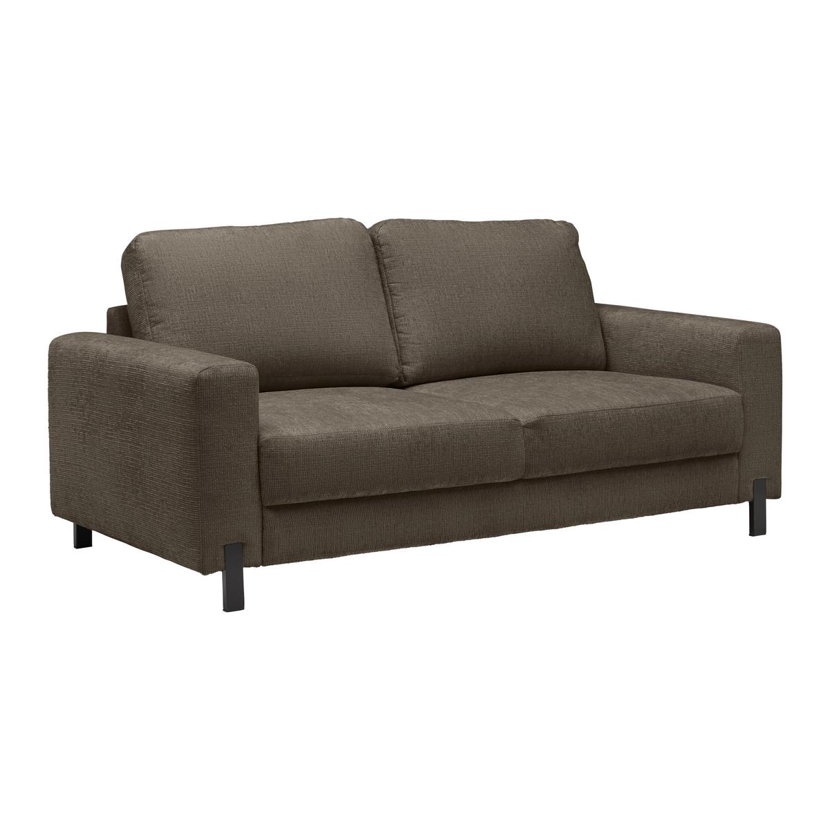 2-Sitzer-Sofa Piega Braun - Schwarz/Braun, MODERN, Textil/Metall (189/66-87/96cm) - Mömax
