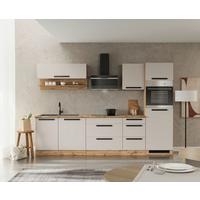 Küchenblock Aveiro m. Geräten Kaschmir - Kaschmir/Eiche Wotan, Trend, Holzwerkstoff/Metall (300cm) - Held