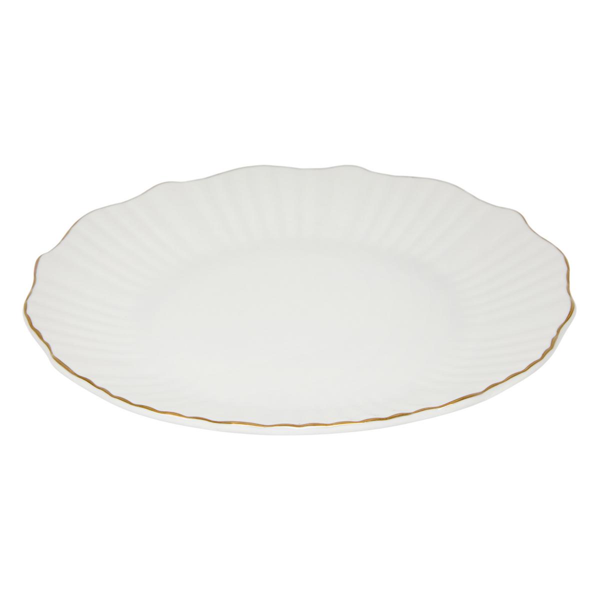 Tanjur Plitki 20cm Daphne - bijela, Moderno, keramika (20cm)