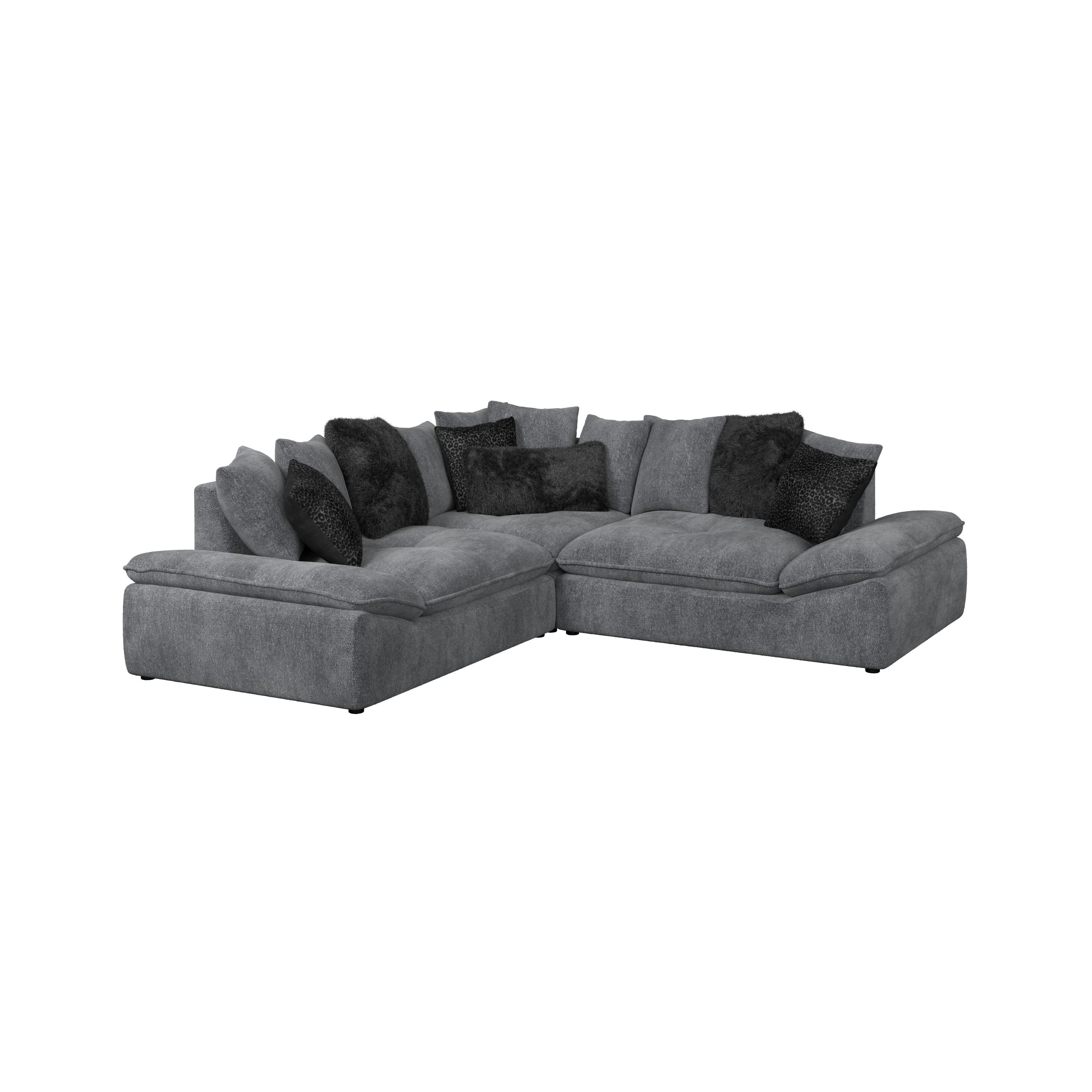 COLțAR DIUN - antracit/negru, Trend, textil (278/278cm) - Luca Bessoni